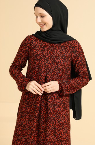 Braun Hijab Kleider 3302-05