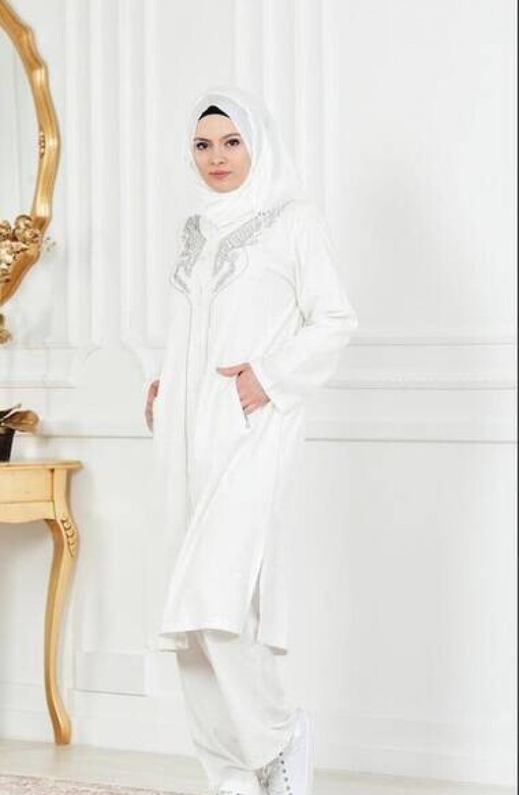 Aslınur Deniz Bayan Hac Ve Umre Kıyafeti Beyaz | Sefamerve