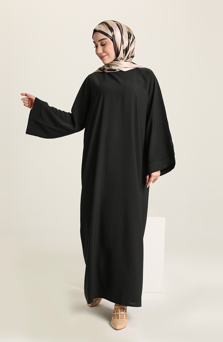 Yarasa Kol Elbise 1112-01 Siyah | Sefamerve