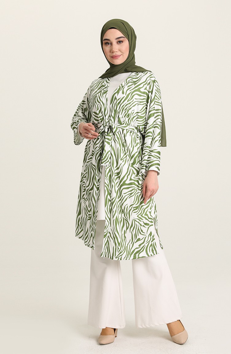Khaki Kimono 10459-03 | Sefamerve