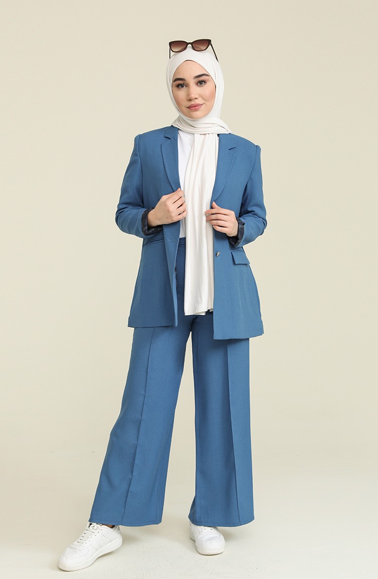 Ceket Pantolon İkili Takım 1240-04 Mavi | Sefamerve