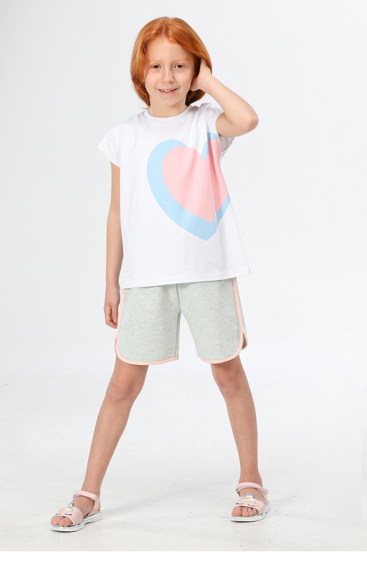 Heartspattern Girl Şort Takım Renkli | Sefamerve