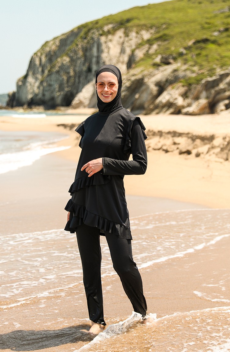 Black Swimsuit Hijab 2208-01 | Sefamerve