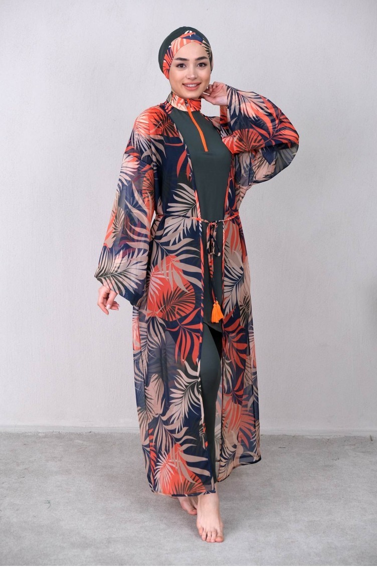 Marina Haki Kadın Kimono P2204 | Sefamerve