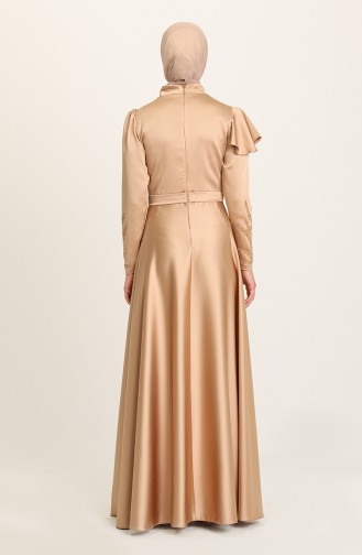 Gold Hijab-Abendkleider 4953-01