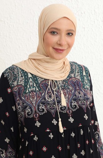 Dunkelblau Hijab Kleider 5075-02