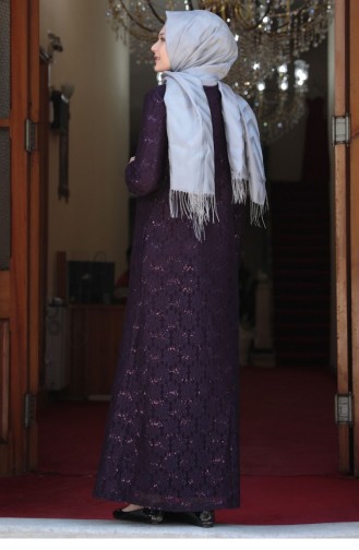 Purple Hijab Dress 1786