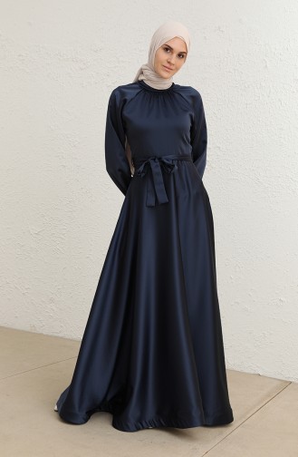 Dunkelblau Hijab-Abendkleider 5758-01