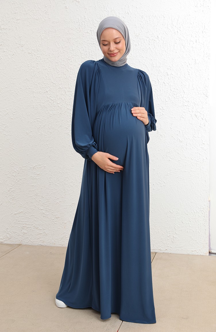 Robe Hijab Pétrole 228448-02 | Sefamerve