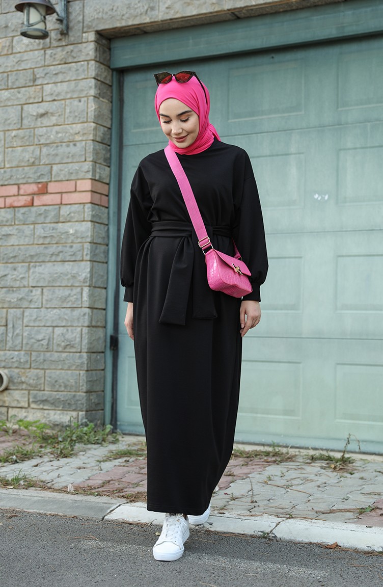 Black Hijab Dress 000100-10 | Sefamerve