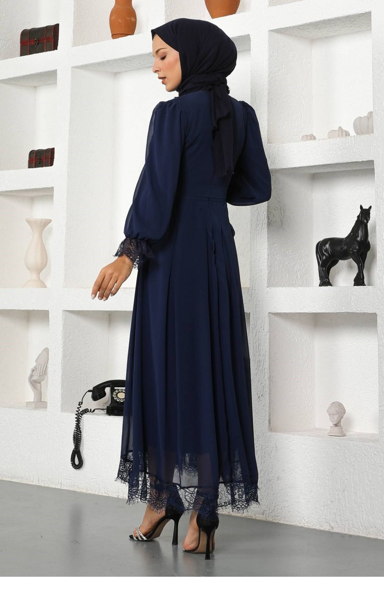 Indigo Hijab-Abendkleider 13944 | Sefamerve