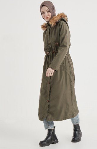 Khaki Winter Coat 13810