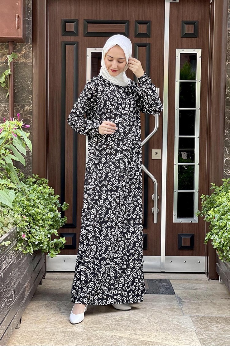 Black Hijab Dress 1811CVN.SYH | Sefamerve