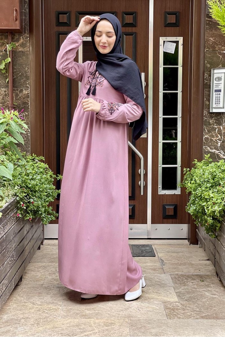 Dusty Rose Hijab Dress 2004MG.GKR | Sefamerve