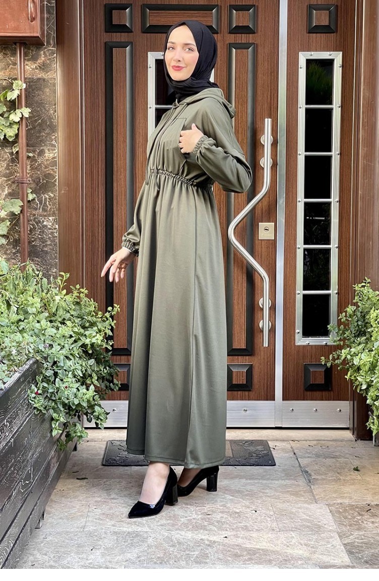 Khaki Hijab Dress 2018MG.HAK | Sefamerve