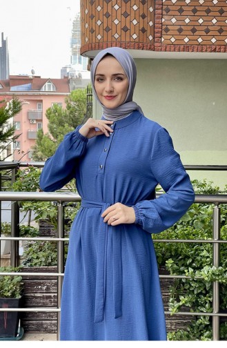Indigo Hijab Dress 5005BGM.ING