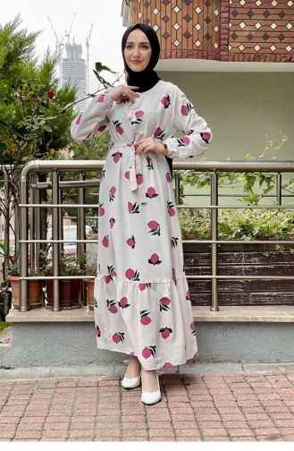 Pink Hijab Dress 6612ES.PMB | Sefamerve