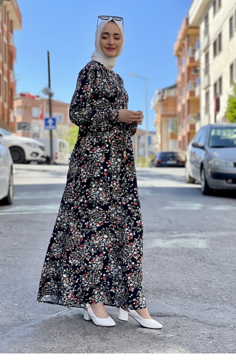 Schwarz Hijab Kleider 0261SGS.SYH | Sefamerve