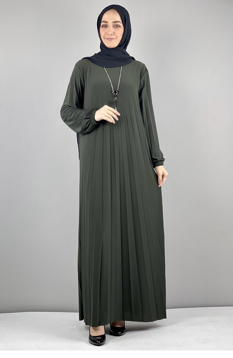 Khaki Hijab Dress 1052MG.HAK | Sefamerve