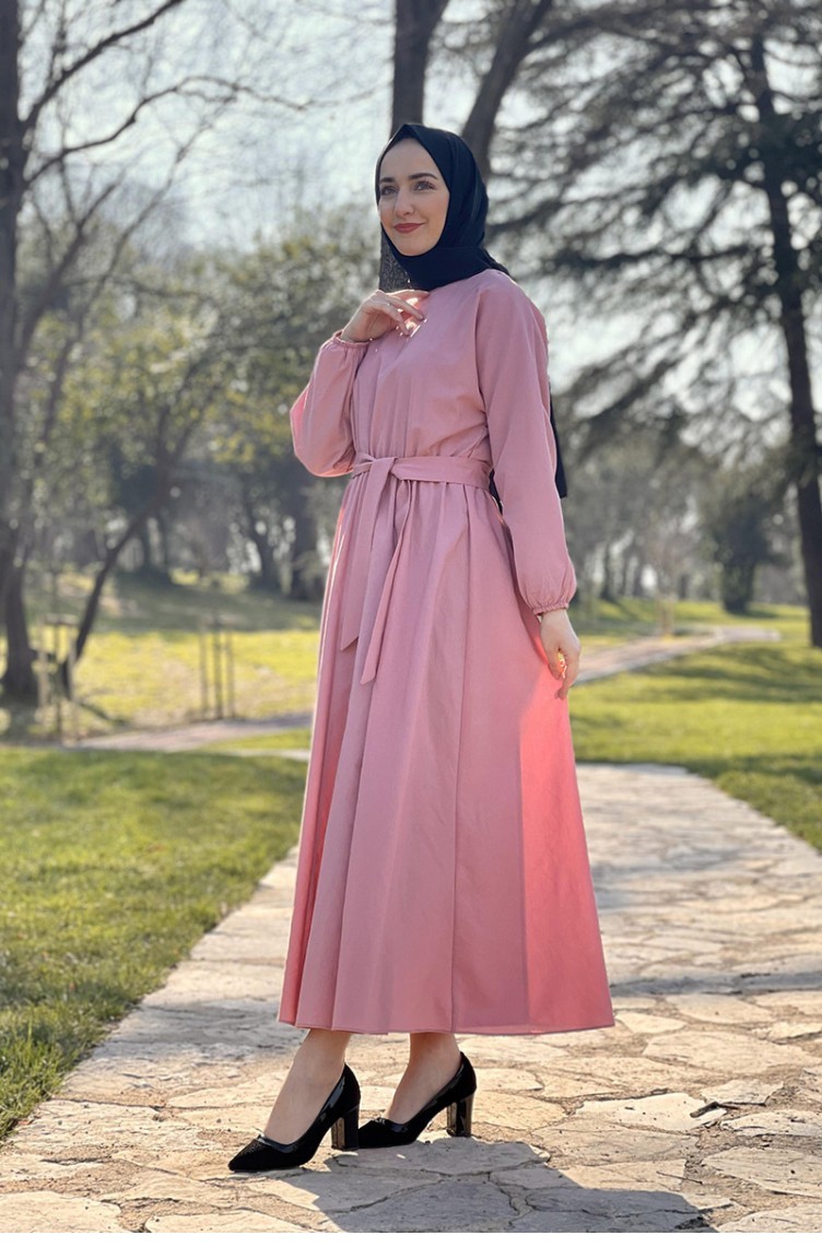 Pink Hijab Dress 22891NRY.PMB | Sefamerve