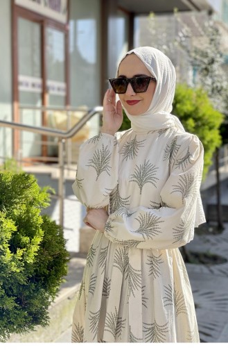 Grün Hijab Kleider 2314NRY.YSL