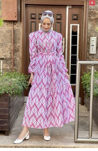 Pink Hijab Dress 5378END.PMB