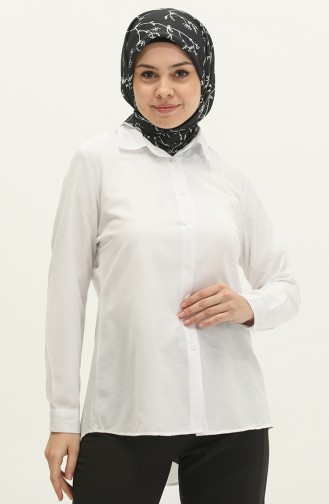 Bayan Beyaz Gömlek Modelleri ve Fiyatları - Tesettür Giyim | SefaMerve