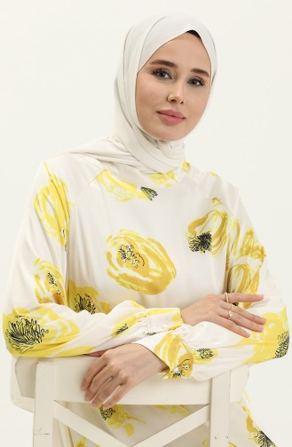 Senf Hijab Kleider 4694