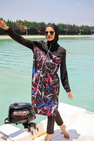 Maillot de Bain Hijab Noir 2596