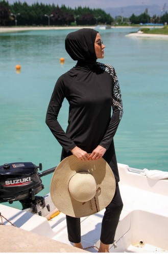Maillot de Bain Hijab Noir 2610