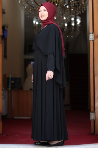 Schwarz Hijab-Abendkleider 1841