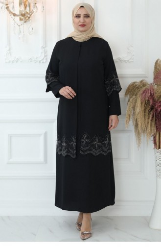 Schwarz Hijab Kleider 2757