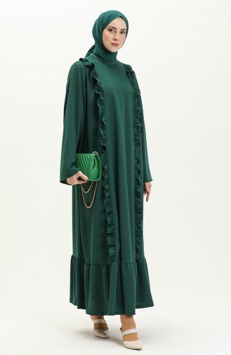 Robe Hijab Vert emeraude 11m01-03