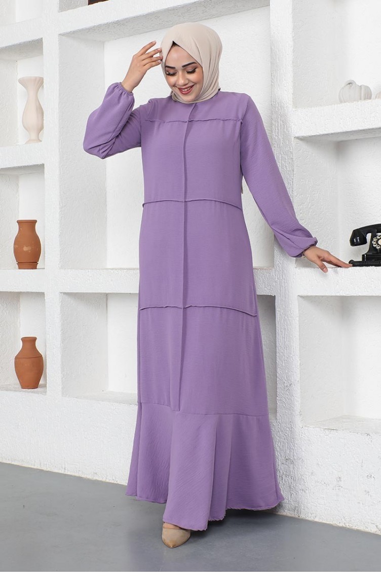 Lila Hijab Kleider 0287SGS.LLA | Sefamerve