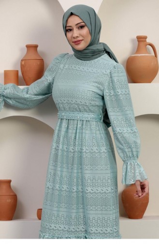 Minzengrün Hijab-Abendkleider 14351