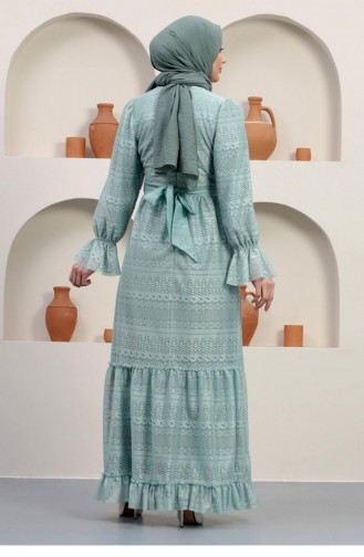 Minzengrün Hijab-Abendkleider 14351