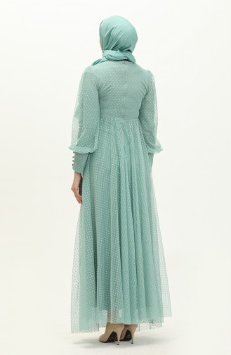 Minzengrün Hijab-Abendkleider 14340