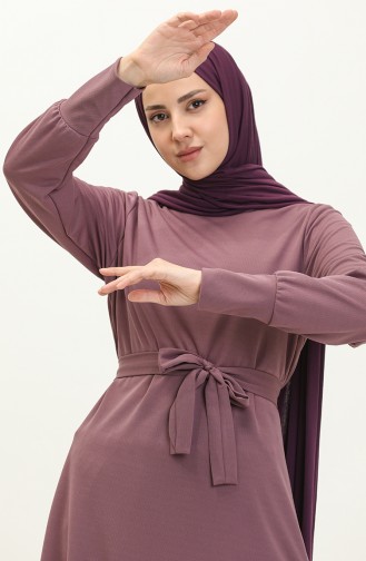 Belted Tunic Pants Two Piece Suit 0690-03 Lilac 0690-03