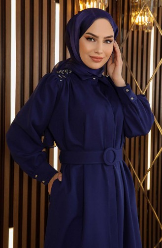 Indigo Hijab Dress 14491