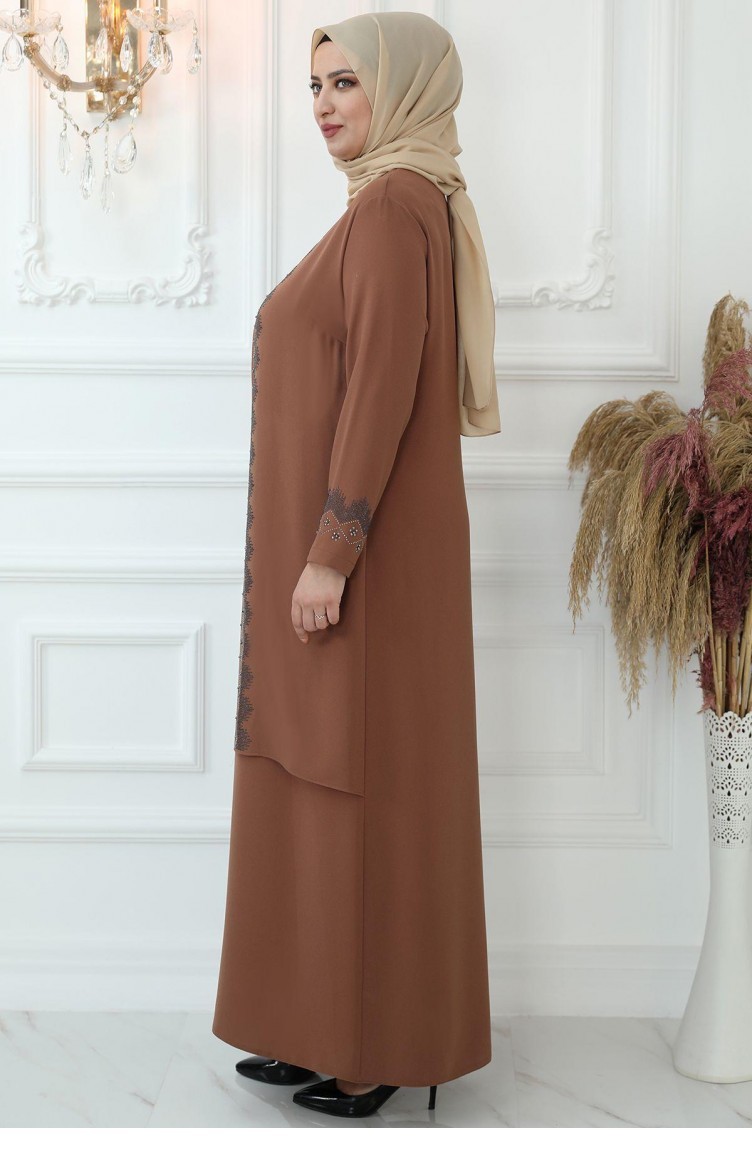 Amine Hüma Hatun Abiye Elbise Camel | Sefamerve