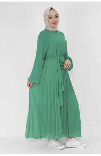 Grün Hijab Kleider 29871-02