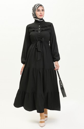 Black Hijab Dress 11m08-03