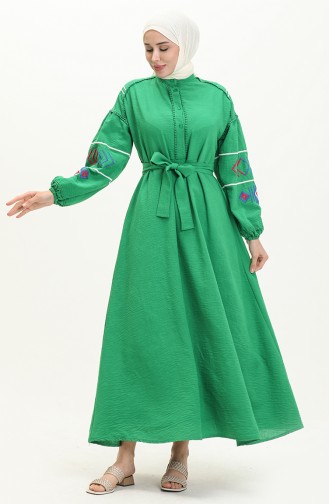 Yeşil Tesettür Elbise Modelleri ve Fiyatları - Tesettür Giyim - Sefamerve