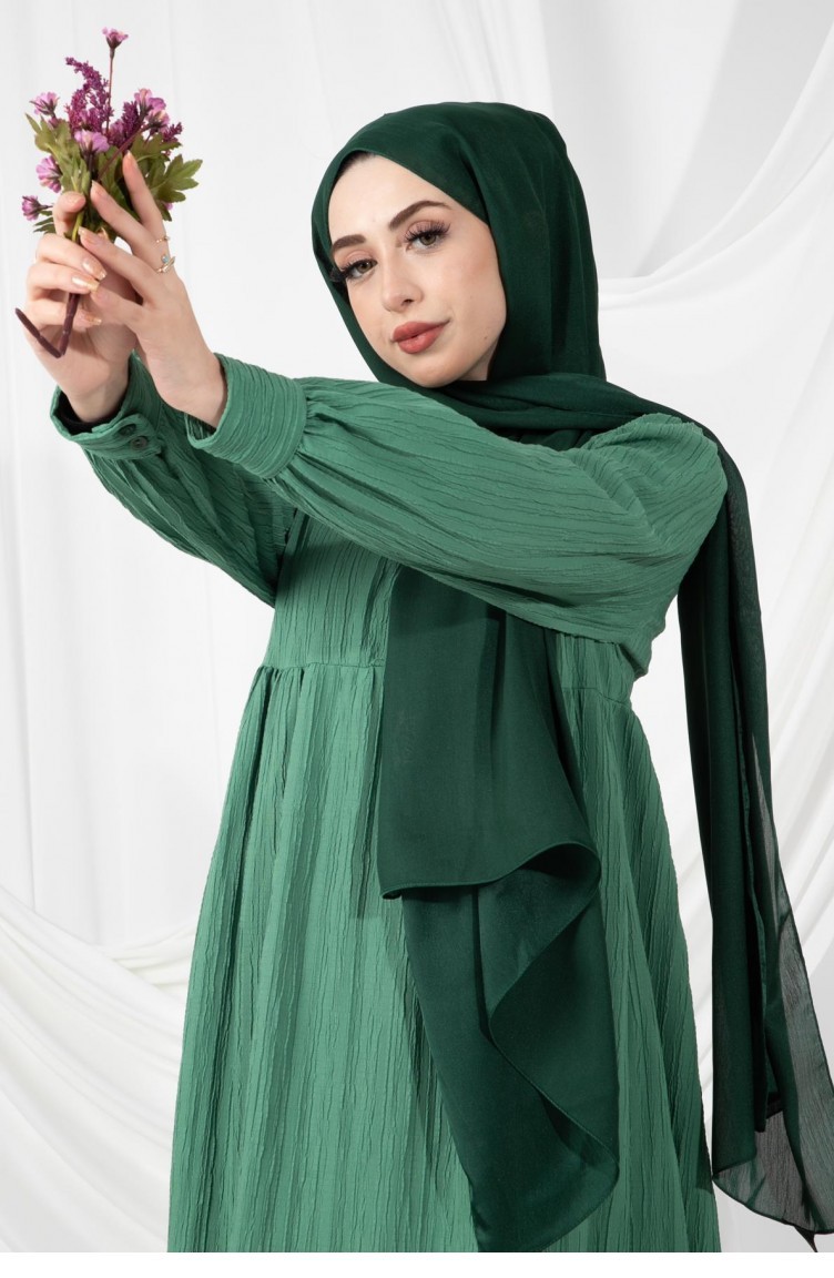 فستان أخضر حشيشي 998 | Sefamerve