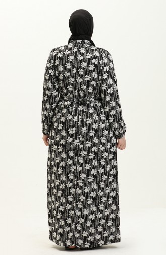 Robe D`été Grande Taille Pour Femmes Vêtements Hijab Robe Longue 8751 Noir 8751.siyah