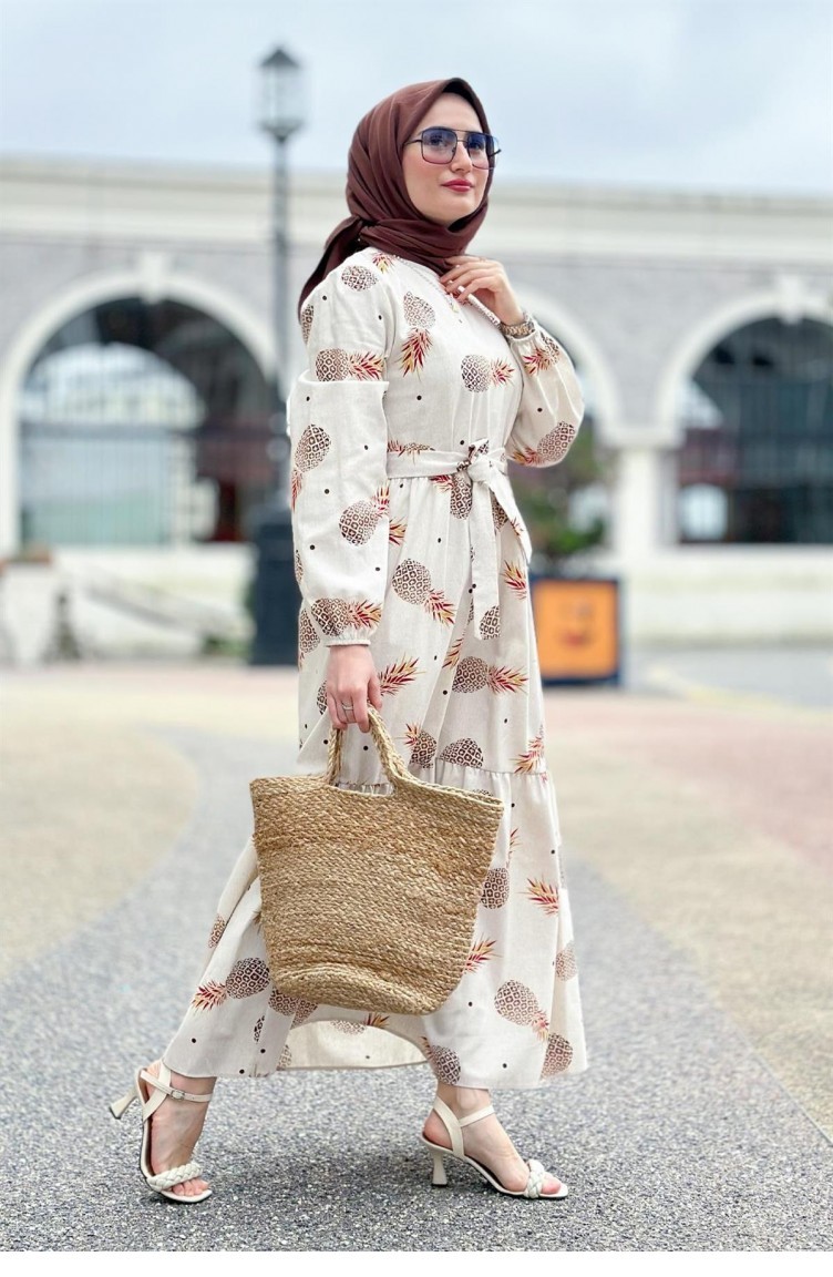 Brown Hijab Dress 1252 | Sefamerve