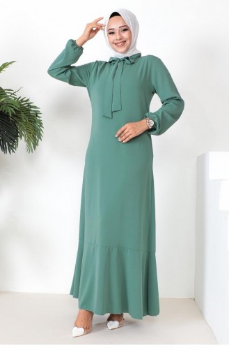 Mint Yeşili Tesettür Elbise Modelleri ve Fiyatları - Tesettür Giyim -  Sefamerve