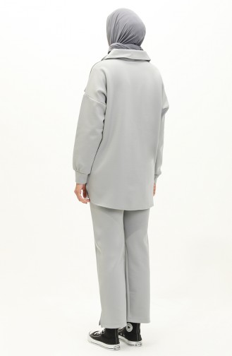 Scuba Fabric Two Piece Suit 232334-01 Gray 232334-01