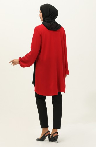Elastic Sleeve Tunic 2005a-01 Red 2005A-01