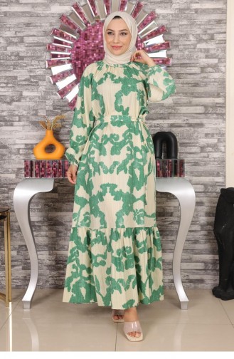 Mint Green Islamic Dress | Sefamerve